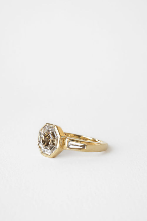 Art Deco Champagne Octagon OAK