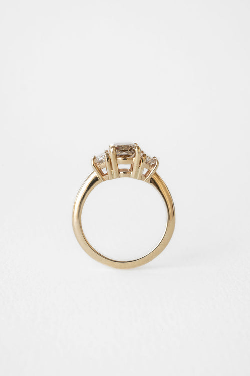 Cushion & Half Moon Three-Stone || OAK