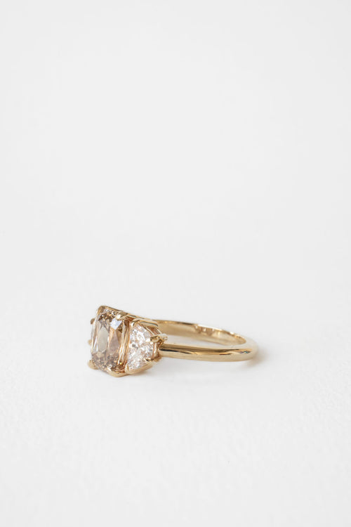 Cushion & Half Moon Three-Stone || OAK