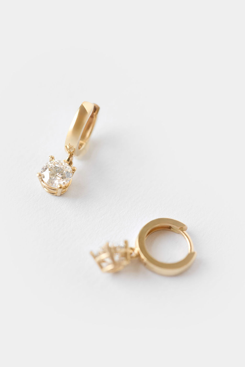 Diamond Dangle Hoops