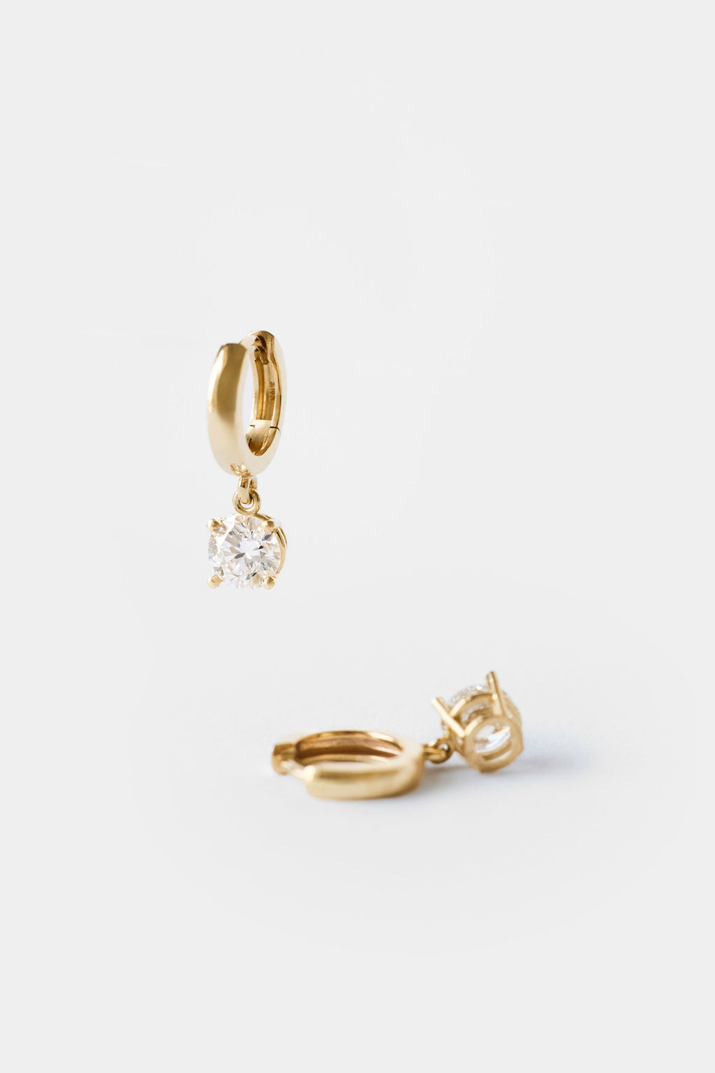 Diamond Dangle Hoops