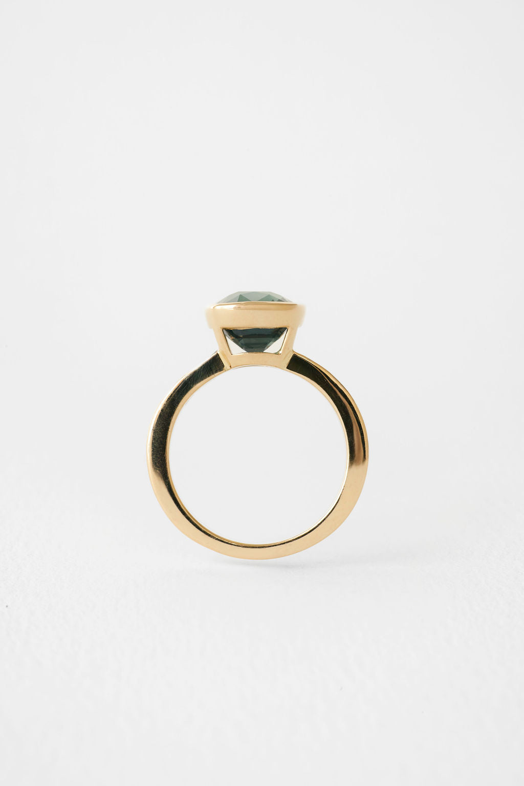 Mermaid Sapphire Cushion with emerald diamonds || OAK