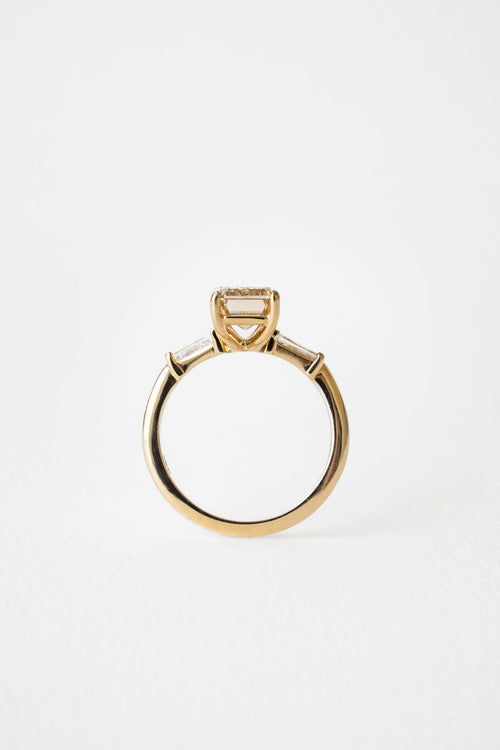 Champagne Emerald Three-Stone