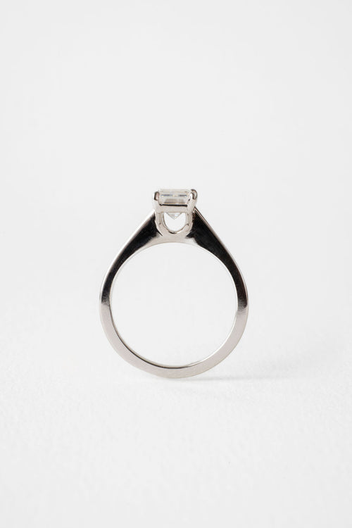 June Solitaire || Elongated Emerald