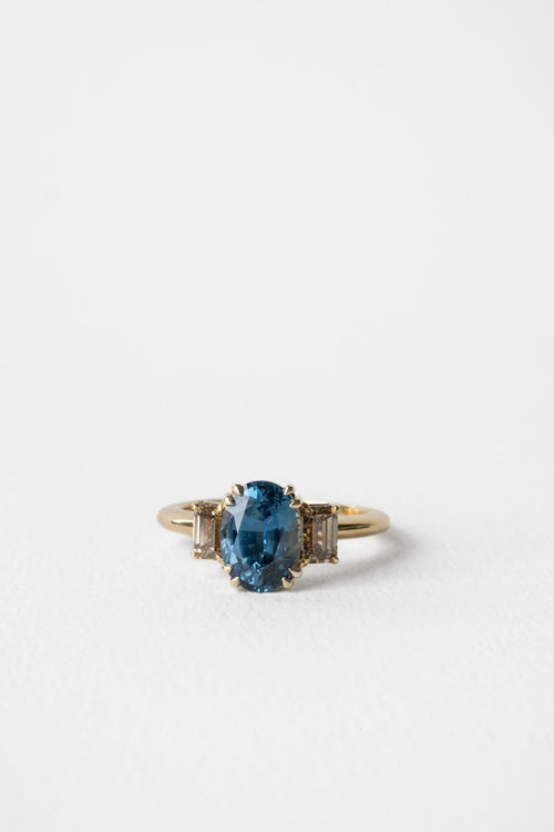 Montana Sapphire & Champagne 3-Stone