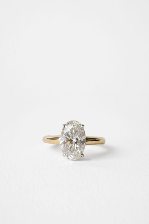 Oval Two-Tone Solitaire