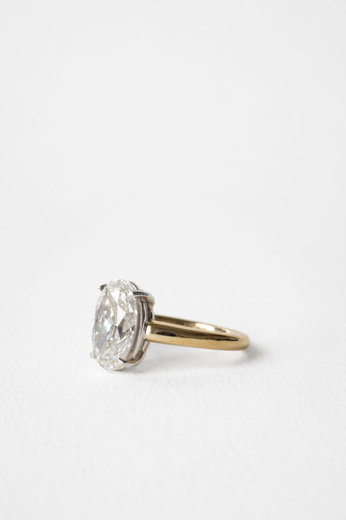 Oval Two-Tone Solitaire