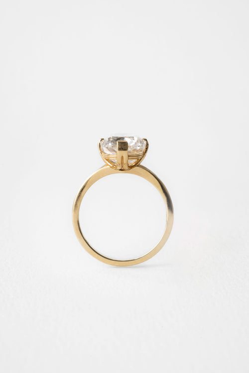 5.02 ct Antique Cut Cushion Solitaire