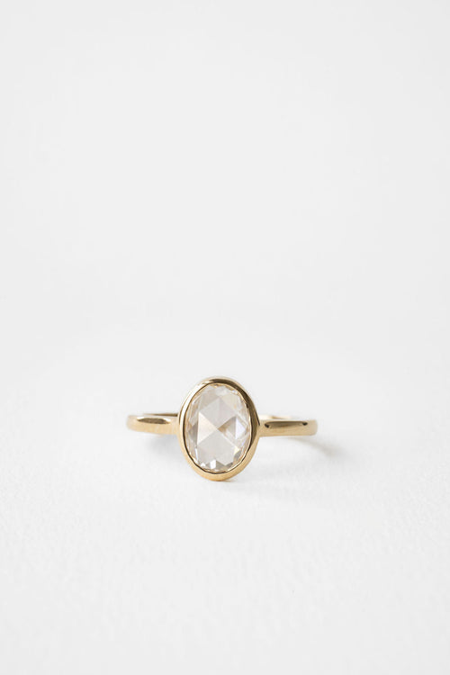 June Bezel | Antique Cut Rose Oval P674