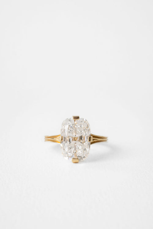 5.02 ct Antique Cut Cushion Solitaire