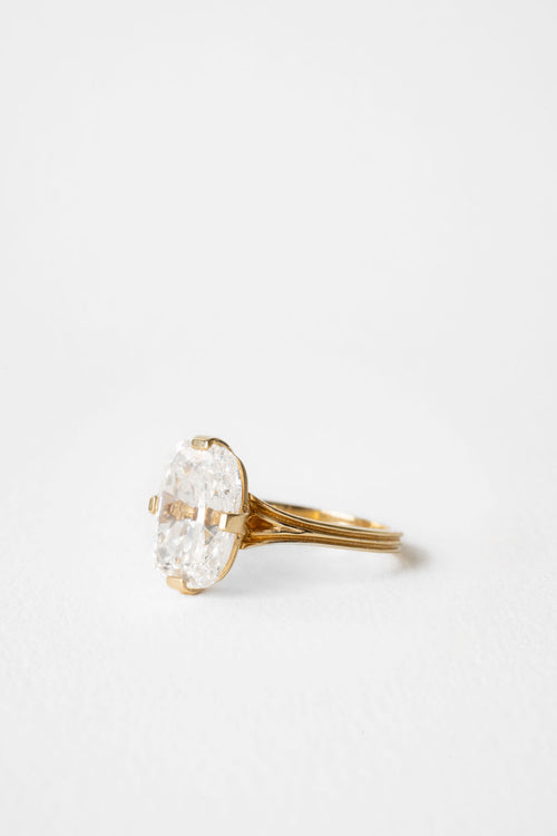 5.02 ct Antique Cut Cushion Solitaire