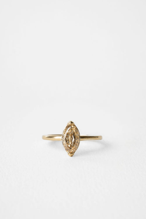 Champagne Step-Cut Marquise Solitaire | OAK