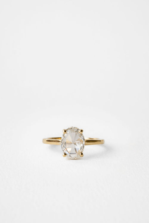 June Solitaire | Antique Cut || Rose Oval