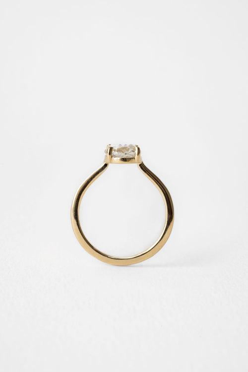 June Solitaire | Antique Cut || Rose Oval