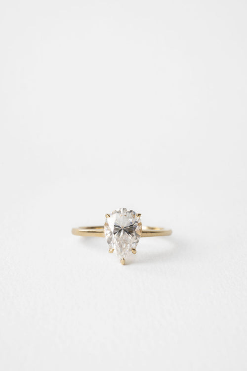 Custom June Solitaire Pear | Customer Provided Stone
