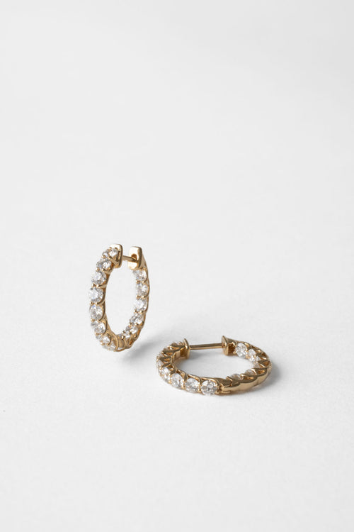 Inside Out Diamond Hoops