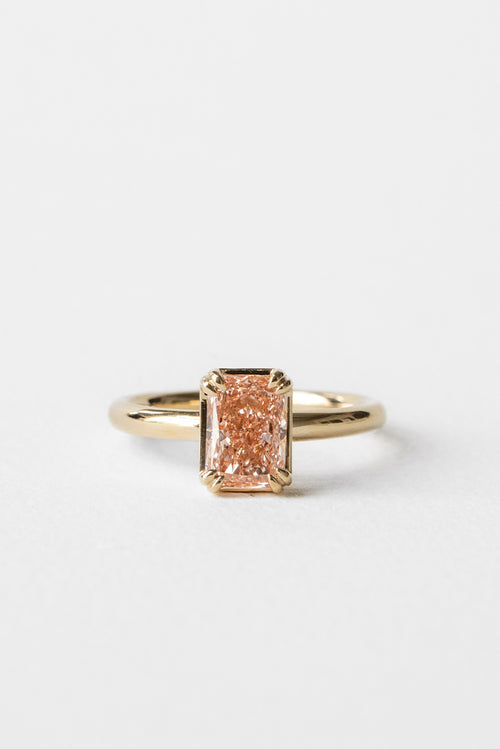 Pink Champagne Radiant Solitaire
