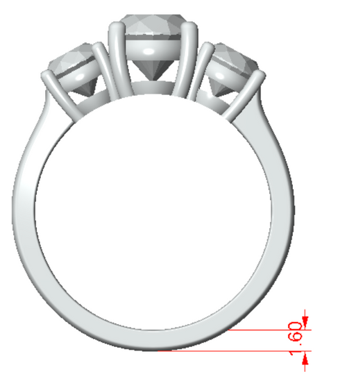 Zach & Amanda | Custom Old-Mine 3 Stone