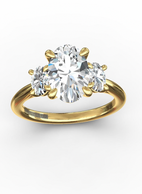 Custom Oval Three Stone | M1945