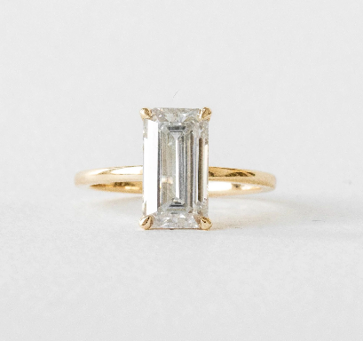 Custom Elongated Emerald and Marquise Toi et Moi | C237