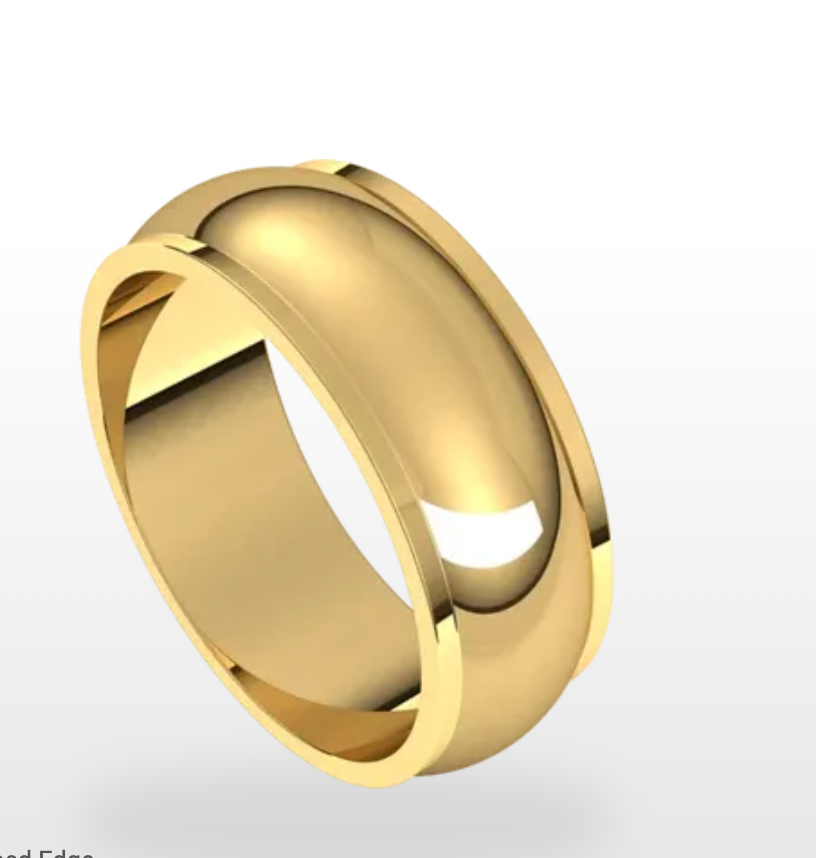7mm Stepped Edge Mens Band