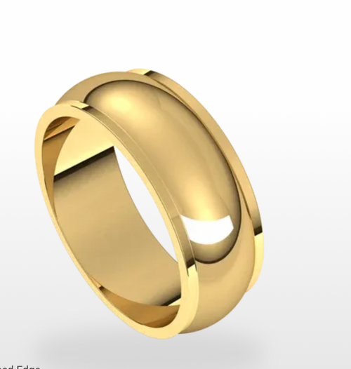 7mm Stepped Edge Mens Band