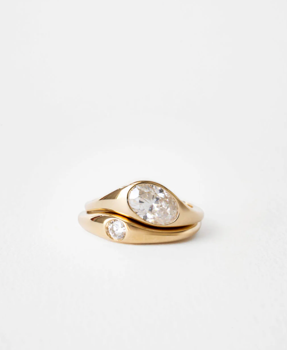 Custom Marlow with Single Stone Diamond Band | Carly