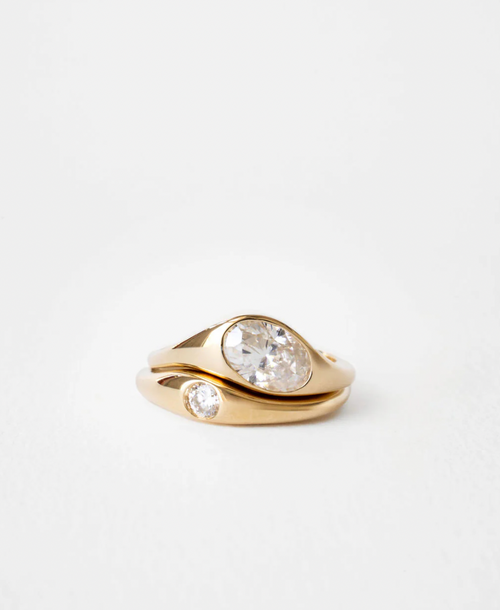 Custom Marlow with Single Stone Diamond Band | Carly