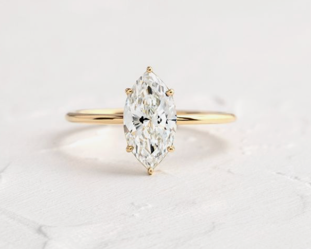 Marquise Solitaire | Alyssa & Brady