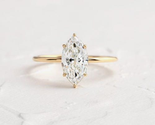 Marquise Solitaire | Alyssa & Brady