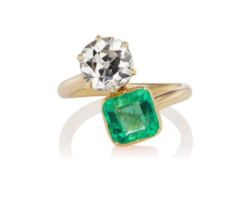 Diamond & Emerald Toi et Moi | Ashia