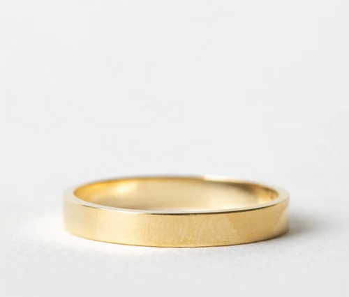 Petite Round Cigar Band + Flat 3mm Men's Band | Quote