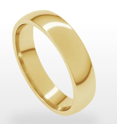 Men's 4.5mm Half Round Band | P541