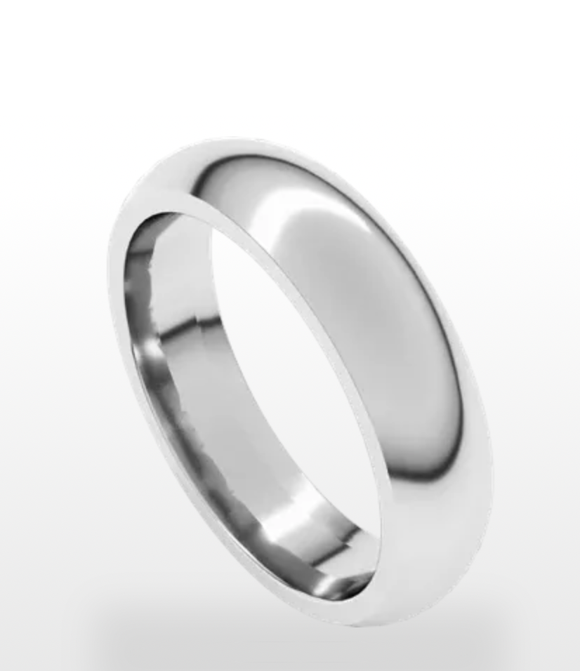 Men's 5mm Half Round Band | R363b