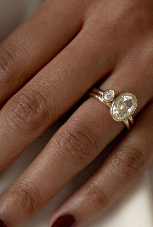 Custom Oval Toi et Moi Set | R819
