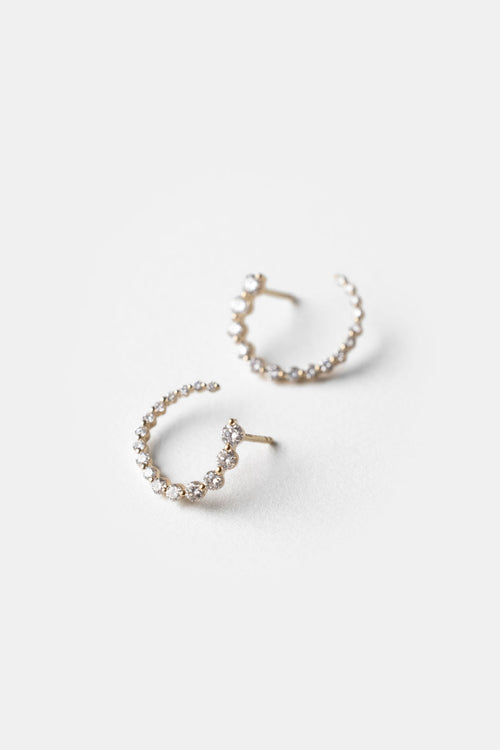 Diamond Spiral Hoops