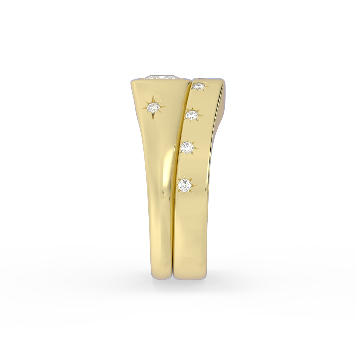Custom Radiant Diamond Signet | P757