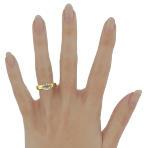 Elongated Cushion Sapphire Solitaire | OAK (view 5)