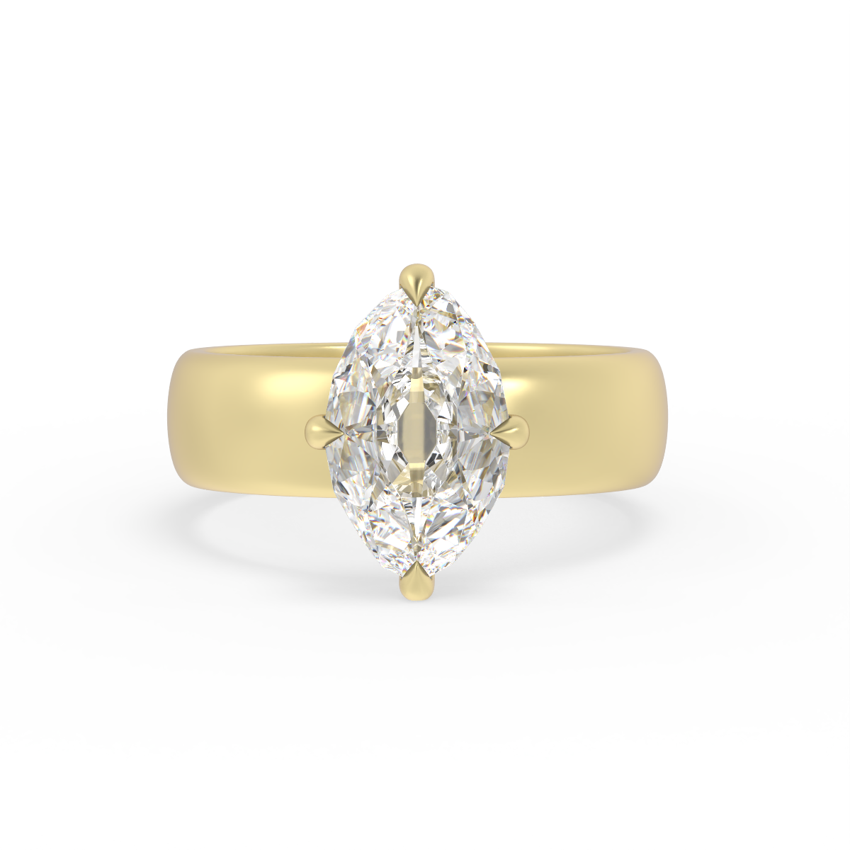 Old Mine Champagne Marquise Solitaire | OAK