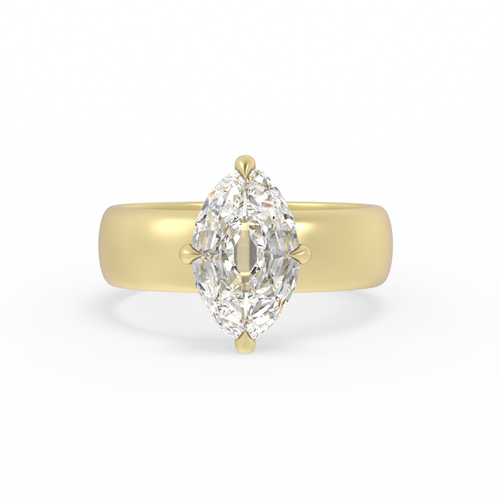 Old Mine Champagne Marquise Solitaire | OAK