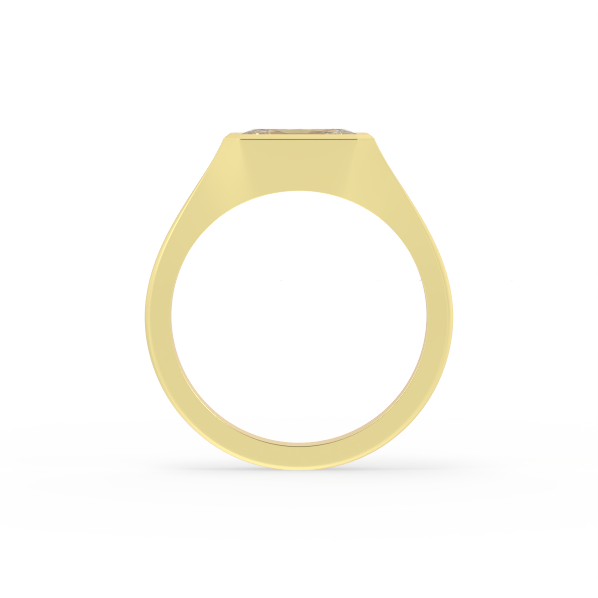 Champagne Radiant Double Band Solitaire | OAK (view 3)
