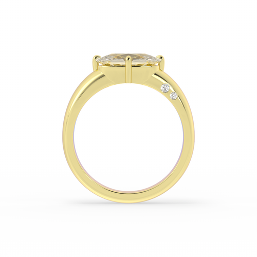 Elongated Cushion Sapphire Solitaire | OAK (view 3)