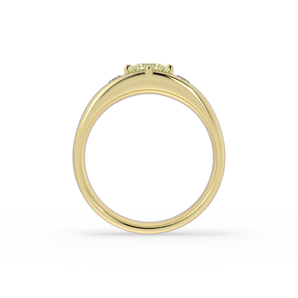 French Cut Three-Stone Signet | OAK (view 2)