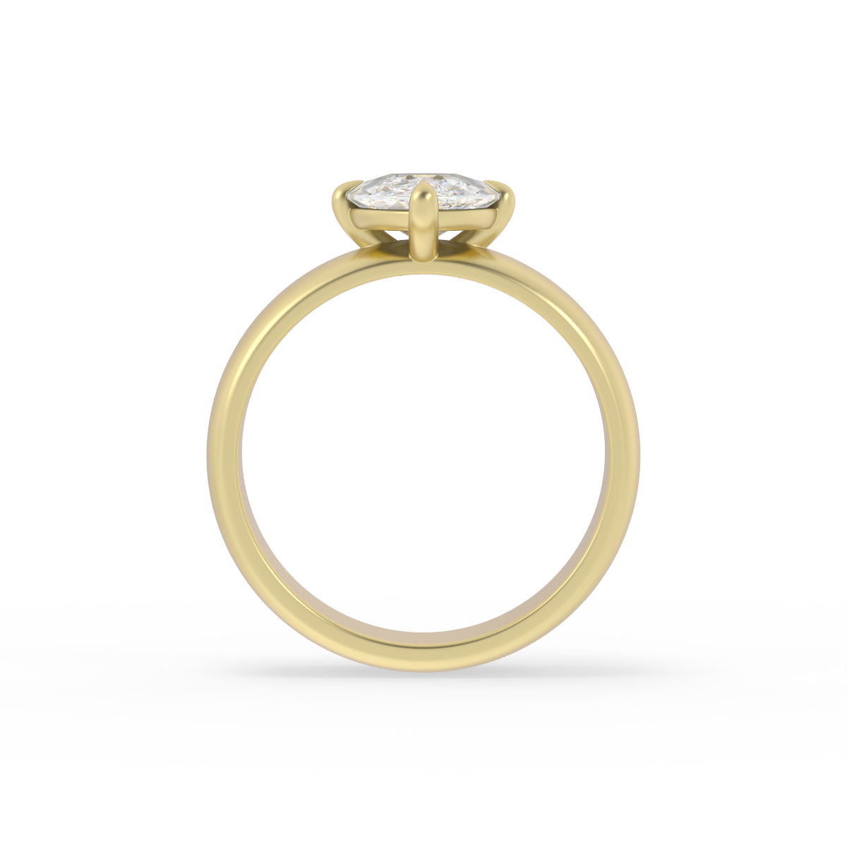 Old Mine Champagne Marquise Solitaire | OAK (view 3)
