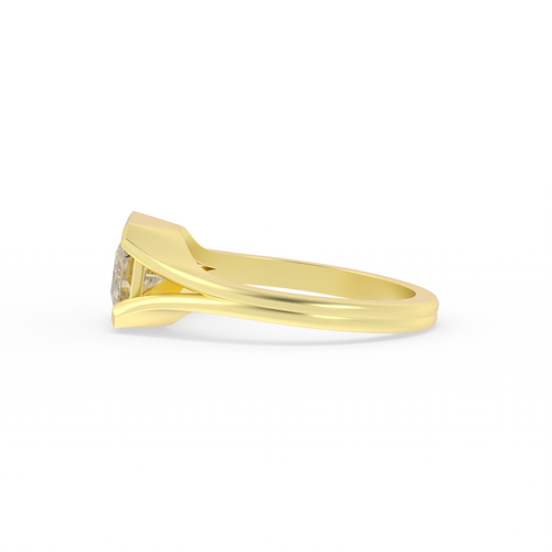 Champagne Radiant Double Band Solitaire | OAK (view 4)
