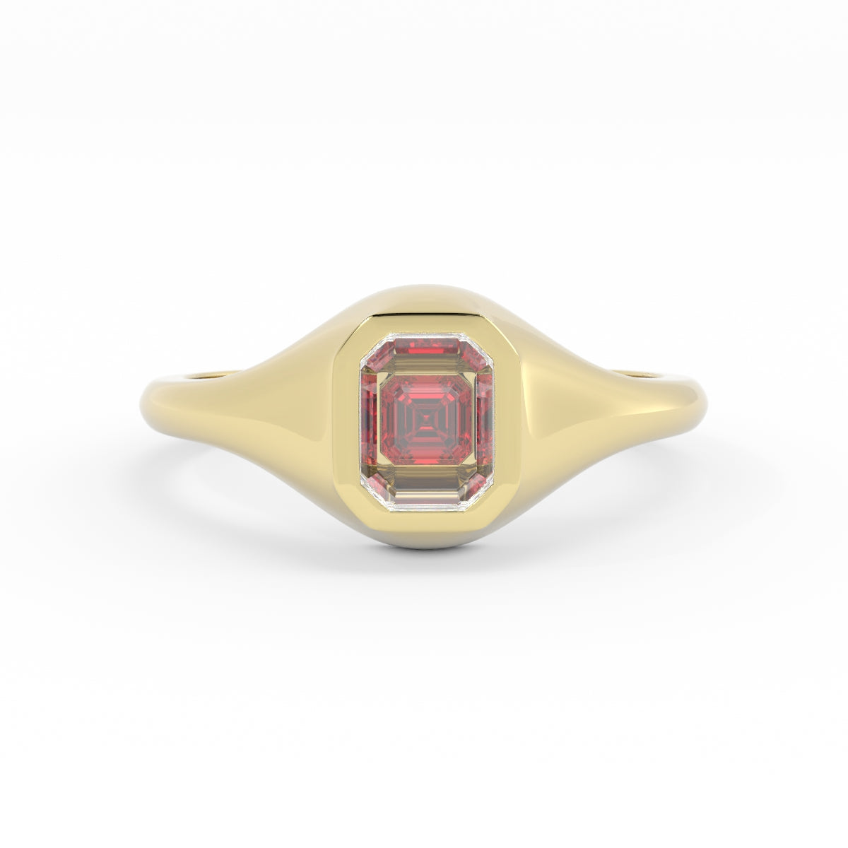 Petite Vitrine Signet | Emerald Portrait & Asscher Ruby