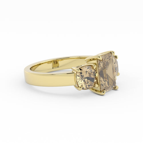 OAK || Radiant champagne 3-stone