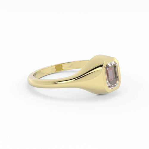 Petite Vitrine Signet | Emerald Portrait & Asscher Ruby