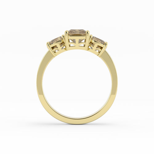 OAK || Radiant champagne 3-stone