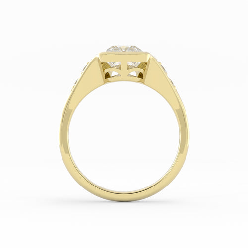 Lea || Antique Cushion Diamond P613